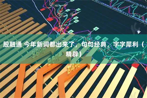 股融通 今年新词都出来了，句句经典，字字犀利（精辟）