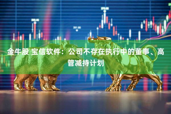 金牛股 宝信软件：公司不存在执行中的董事、高管减持计划